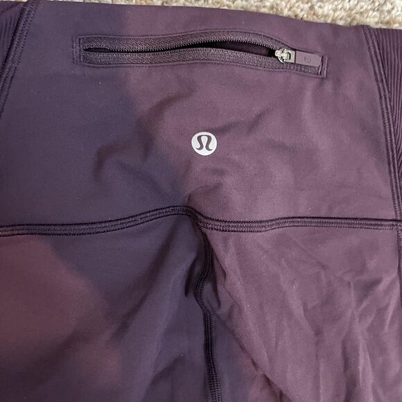 Lululemon Leggings Womens 4 Purple High Rise Ankle Zip Pocket Running Yoga - Picture 4 of 5